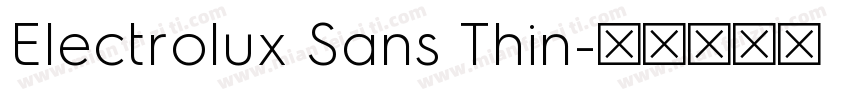 Electrolux Sans Thin字体转换
